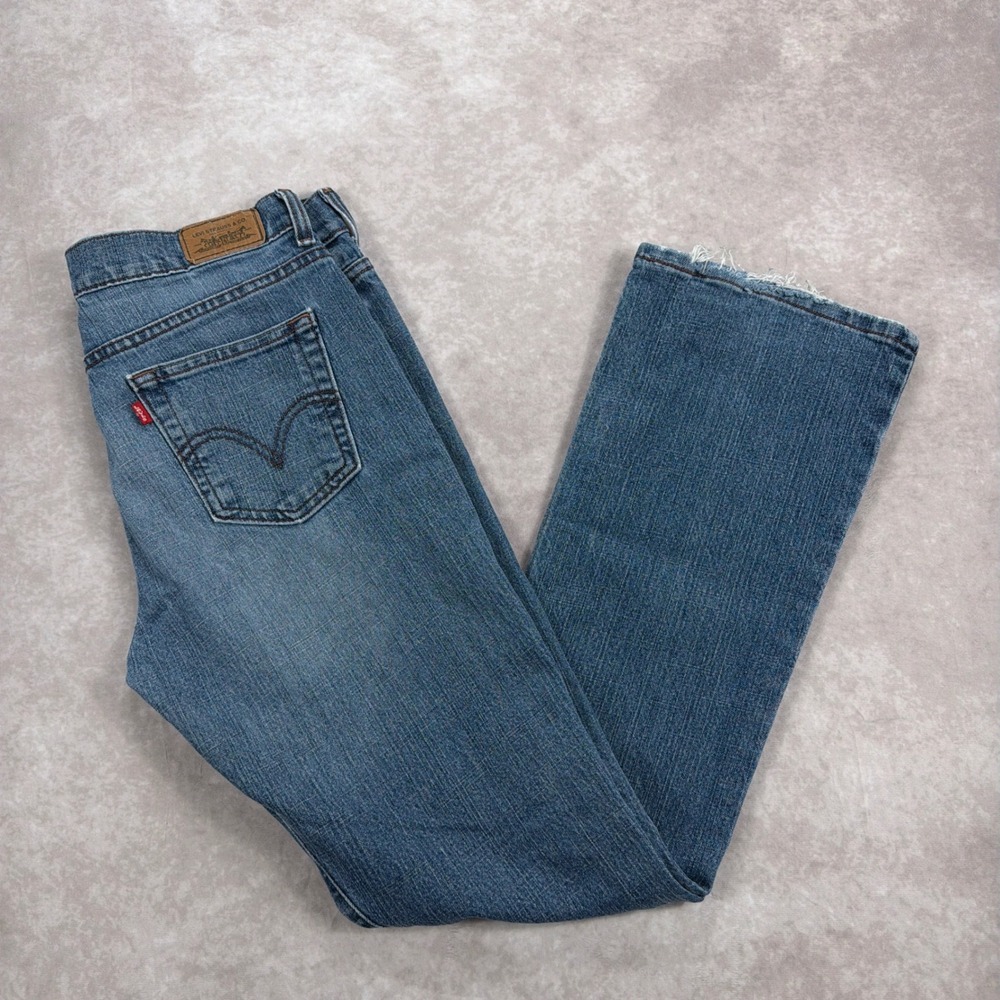 Levi's 515 Bootcut Jeans‎ Medium Wash Stretch Denim Size 8 M Blue Casual Classic